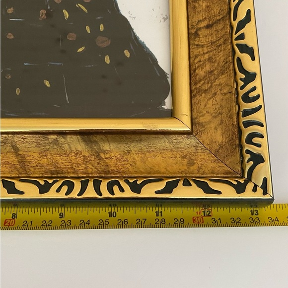 Gold Framed Plastic Wall Art Picture Turtle & Butterfly Nature Design Home Decor - Picture 6 of 9